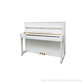 white upright piano is selling